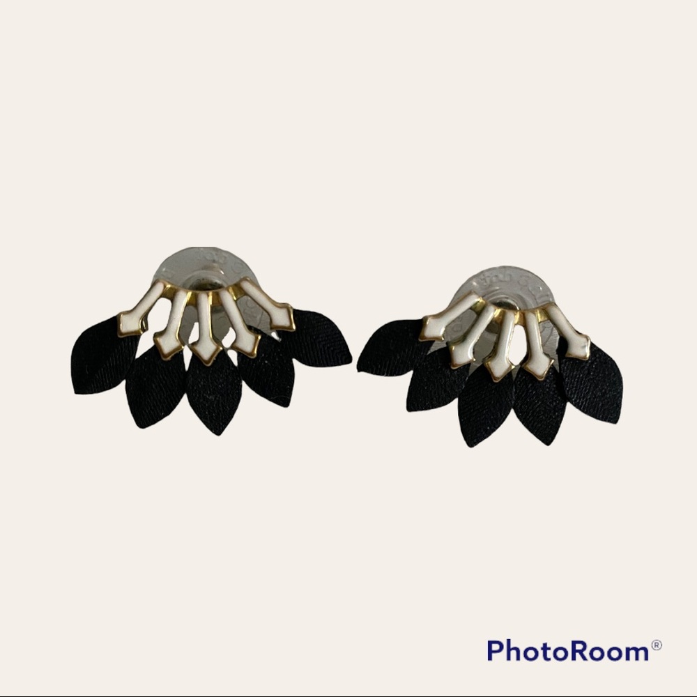 Stella & Dot Feather Stud Fan Earrings